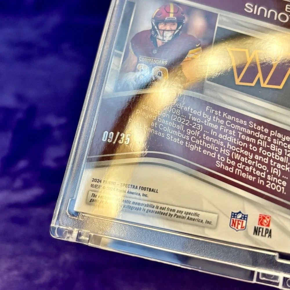 Ben Sinnott 2024 Panini Spectra 237 Rookie Patch Auto Neon Green Prizm /35 RPA